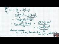 Video thumbnail for Mathematical Induction Proofs with Sigma Notation