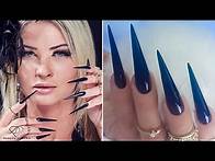 Video thumbnail for Watch me doing sculpted stiletto gel nails on forms. BenQ light review.