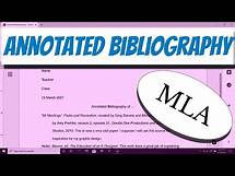 Video thumbnail for How to Create an Annotated Bibliography in MLA Format