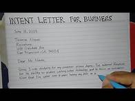 Video thumbnail for How to Write A Letter of Intent for Job Business Step by Step | Writing Practices