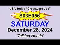 Video thumbnail for S03E056 USA Today Crossword "Talking Heads" December 28, 2024