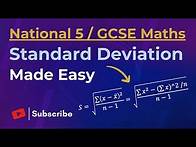Video thumbnail for The Easiest Way To Solve Standard Deviation | National 5 & GCSE Maths