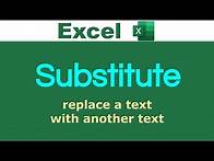 Video thumbnail for Substitute Function Explained with Example in Excel