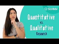 Video thumbnail for Quantitative vs. Qualitative Research: The Differences Explained | Scribbr 🎓
