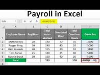 Video thumbnail for Easy Payroll System In Excel