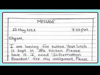 Video thumbnail for How To Write a Message ? | Message Writing Format | Writely Education