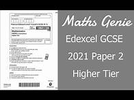 Video thumbnail for Edexcel GCSE Maths November 2021 Paper 2 Higher Exam Paper Walkthrough