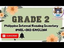 Video thumbnail for GRADE 2 | ENGLISH PHILI-IRI | PRETEST ENGLISH | POSTTEST ENGLISH | FREE PDF DOWNLOAD