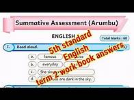 Video thumbnail for EE 5th standard English term 2 work book answers Summative assessment