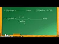 Video thumbnail for Unit Conversion: Gallons to liters