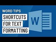 Video thumbnail for Word Quick Tip: Basic Shortcuts for Text Formatting