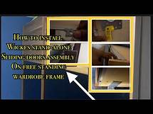 Video thumbnail for How to install Wickes stand-alone sliding Door assembly on free standing Wardrobe frame
