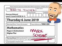 Video thumbnail for June 2019 Paper 2H mark scheme (Edexcel GCSE Maths)