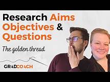 Video thumbnail for Research Aims, Objectives & Research Questions (The Golden Thread) - Definitions + Examples 📚