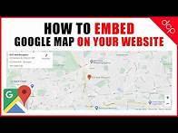 Video thumbnail for How to embed google map on a website page