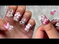 Video thumbnail for EXTRA SHORT POLYGEL CHARM NAILS✨ POLYGEL JUNK NAILS & GLOW IN THE DARK NAIL DESIGN | Nail Tutorial