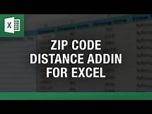 Video thumbnail for Zip Code Distance Addin Excel - Calculate Distance Between Zip Codes in Excel