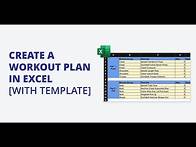 Video thumbnail for Excel Workout Template: How to Make a Workout Plan