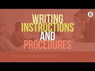 Video thumbnail for Writing Instructions and Procedures