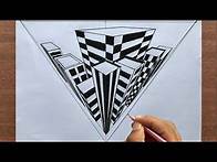 Video thumbnail for How to Draw using 3-Point Perspective: Draw Buildings of a Town | Bird’s-Eye View Drawing