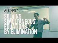 Video thumbnail for Solving Simultaneous Equations by Elimination (1 of 2: Reviewing other methods)