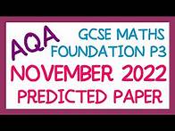 Video thumbnail for AQA GCSE Maths November 2022 Predicted Foundation Paper 3