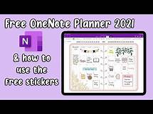 Video thumbnail for Free OneNote Digital Planner 2021 & OneNote Stickers