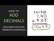 Video thumbnail for How to Add Decimals | 6th Grade | Mathcation.com