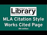 Video thumbnail for MLA Citation Style: Works Cited Page (8th edition)