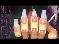 Video thumbnail for How To Shape Nails And File Your Nails Squared, Coffin, Ballerina, Almond And Rounded