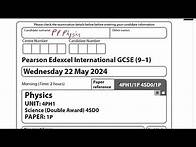 Video thumbnail for IGCSE Physics Summer 2024 Paper 1