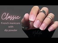 Video thumbnail for Classic French manicure on short nails with dip powder
