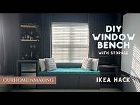 Video thumbnail for DIY window seat with storage with IKEA Besta Cabinets