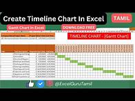 Video thumbnail for How To Create Timeline Chart In Excel? | Gantt Chart In Excel | Tamil