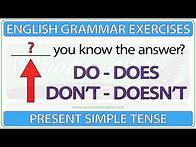 Video thumbnail for Do Does Don't Doesn't | English Grammar Exercises | Present Simple Tense Practice