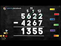 Video thumbnail for Subtraction of 4 digit numbers with borrowing