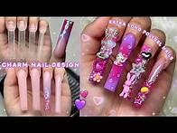 Video thumbnail for PURPLE & PINK POLYGEL FREESTYLE✨ CHARM NAIL DESIGN & EXTRA LONG POLYGEL NAILS | Nail Tutorial