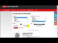 Video thumbnail for Fake Name Generator | How to use Fake Name Generator 2023