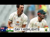 Video thumbnail for Aussie bowlers take the honours on gripping opening day | Vodafone Test Series 2020-21