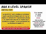 Video thumbnail for AQA A Level Spanish: Grammar / Gap Fill Style Task