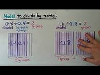 Video thumbnail for 5th Grade Math 5.5, Model Dividing a Decimal by a Decimal