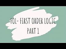 Video thumbnail for FOL- FIRST ORDER LOGIC WITH EXAMPLES (PART 1) | ARTIFICIAL INTELLIGENCE