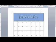 Video thumbnail for create a 12 month calendar in MS Word