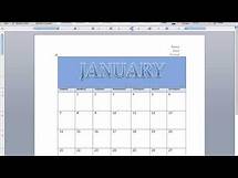Video thumbnail for create a 12 month calendar in MS Word