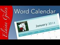Video thumbnail for Microsoft Word: How to Make a Calendar