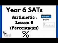 Video thumbnail for Year 6 Arithmetic Test Prep - Lesson 6 (Percentages)