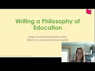 Video thumbnail for Writing a Philosophy of Education
