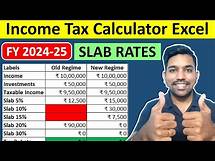 Video thumbnail for Income Tax Calculator FY 2024-25 in EXCEL | Old vs New Tax Regime Calculation