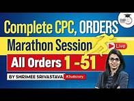 Video thumbnail for Complete Orders of CPC in One Shot | CPC,1908 | StudyIQ Judiciary