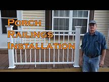 Video thumbnail for Porch Railing installation, aluminum pre-assembled Universal Rail.